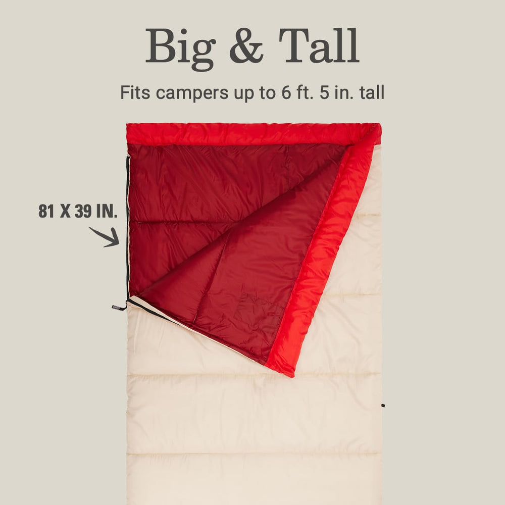 Coleman Flatlands big and tall fit-up-to-6-5 silhouette demonstrates roomy comfort.
