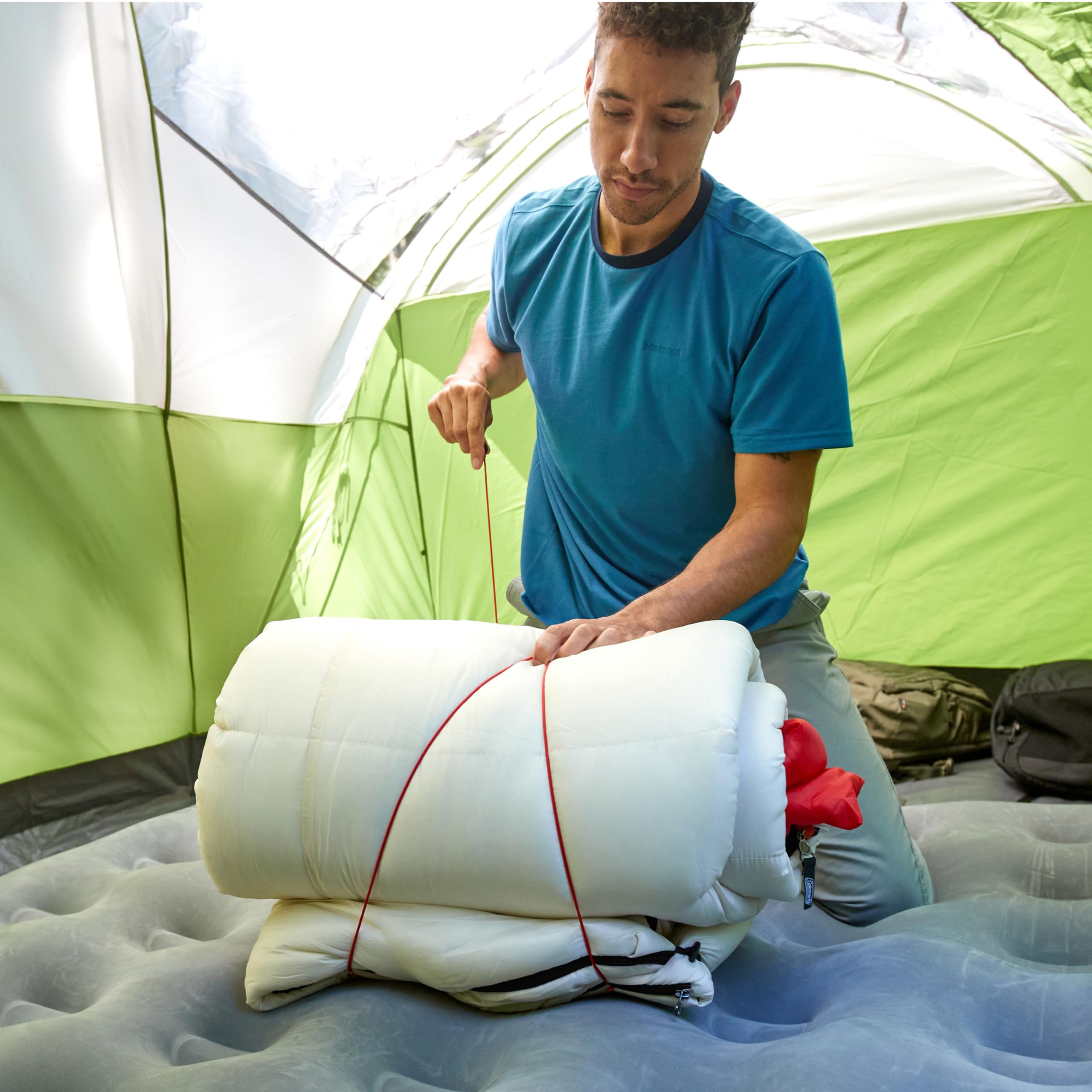 Coleman Flatlands insulation detail shows Ecotherm fill for cozy cool-weather comfort.