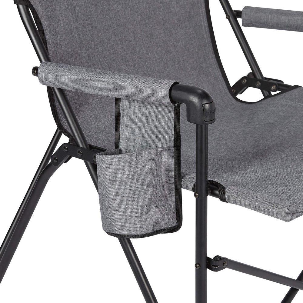Coleman Forester Series Sling Chair backyard use showing relaxed seating comfort