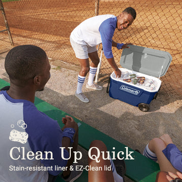 Coleman 62-quart capacity holds 50 cans and 26 lbs of ice