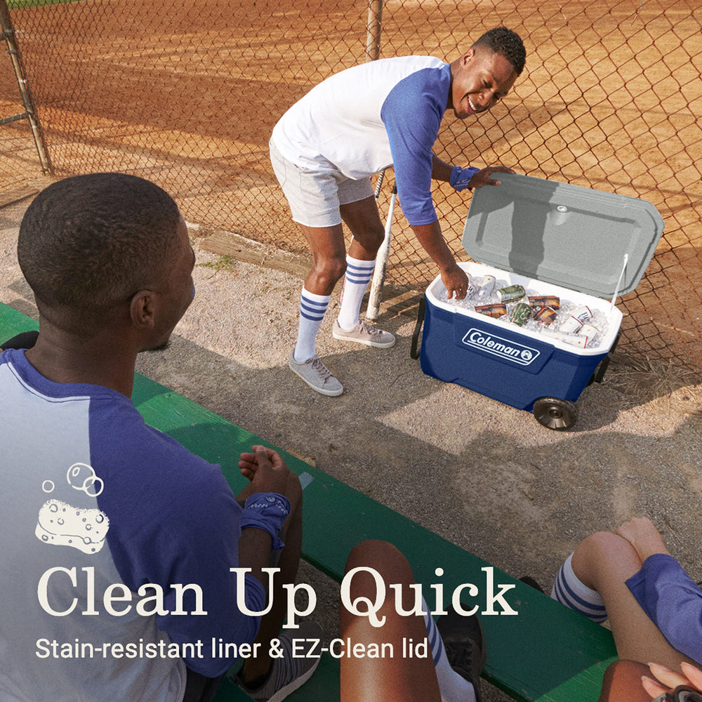Coleman 62-quart capacity holds 50 cans and 26 lbs of ice