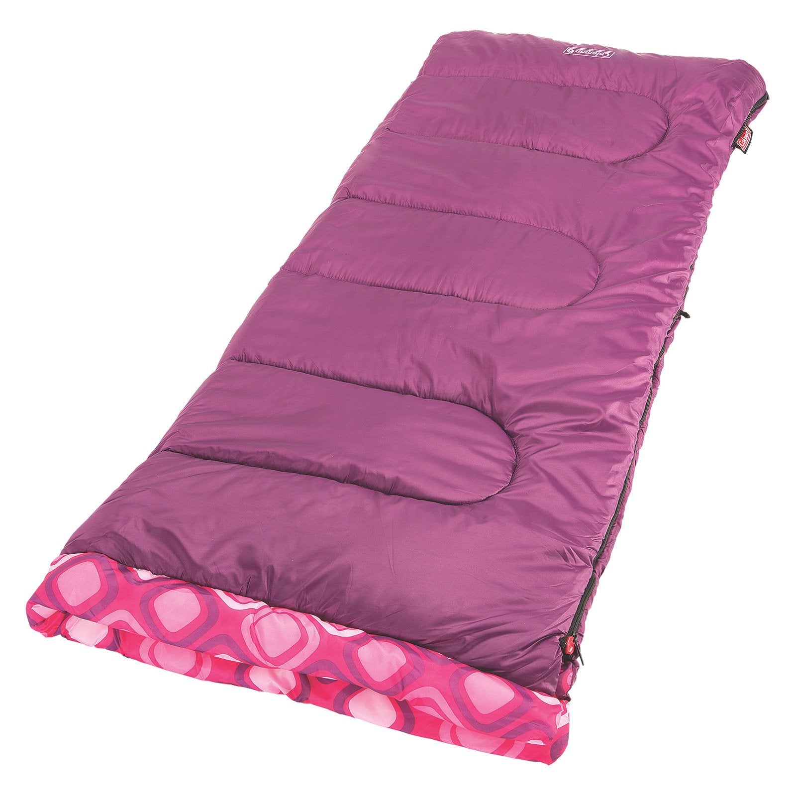 Coleman Kids 45F bag interior features Comfort Cuff for soft facial comfort.