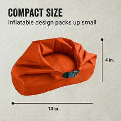 Coleman Kompact pad inflates with the included carry bag, no pump needed