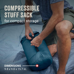 Coleman Kompact ZipPlow zipper prevents snags for smooth opening and closing.