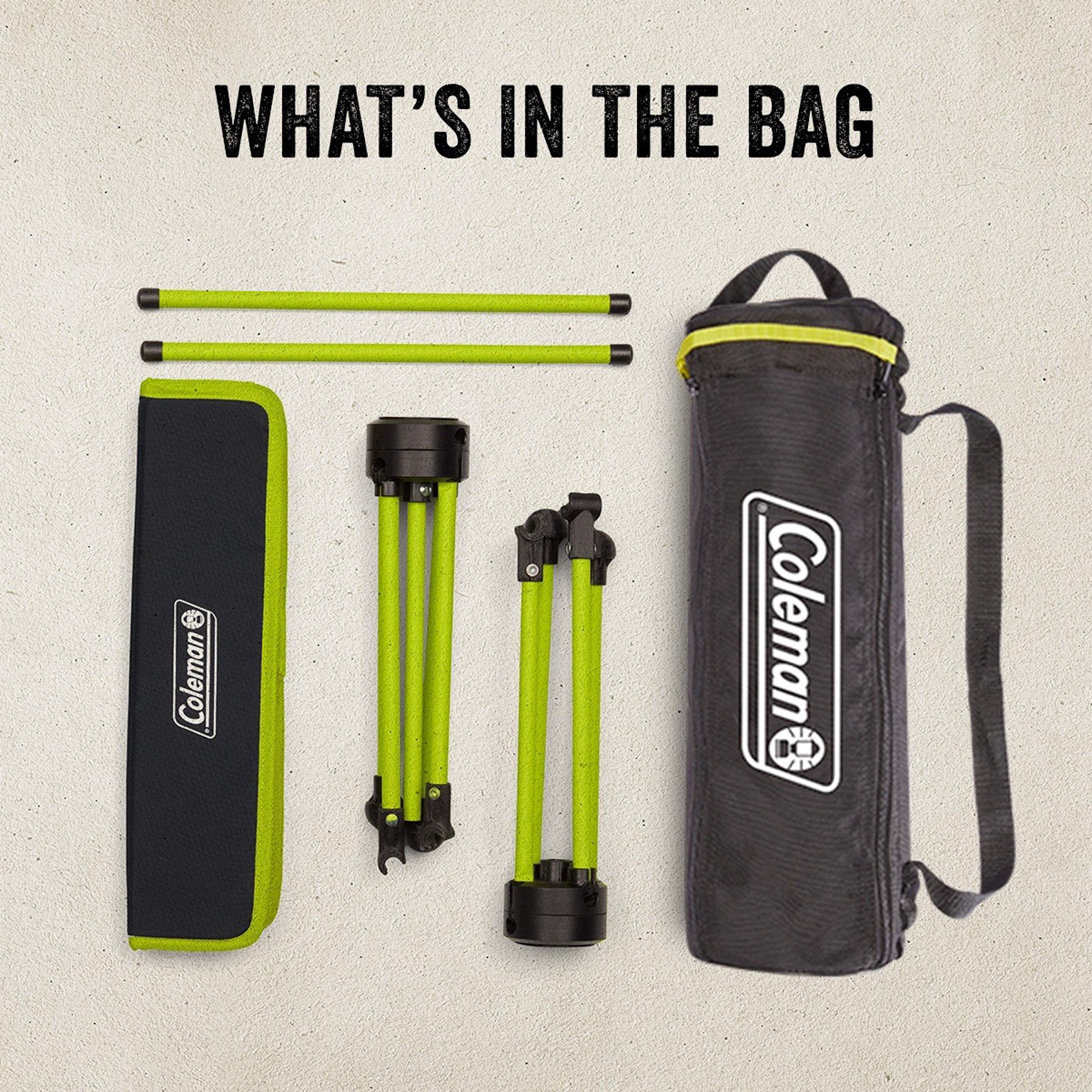 Coleman Mantis packs to 17 x 5 x 5 inches for trunk storage