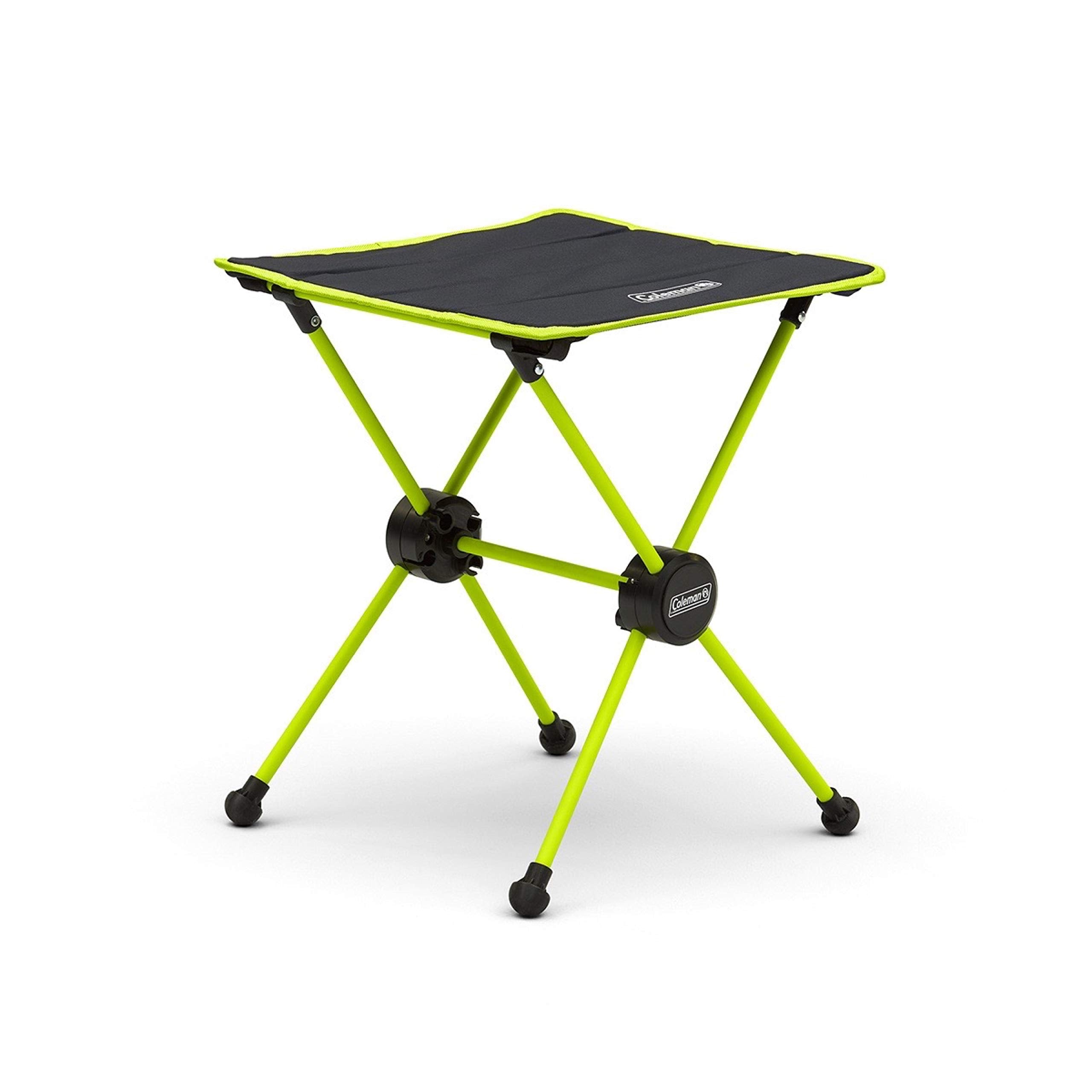 Coleman Mantis space-saving side table in compact form for easy transport and setup