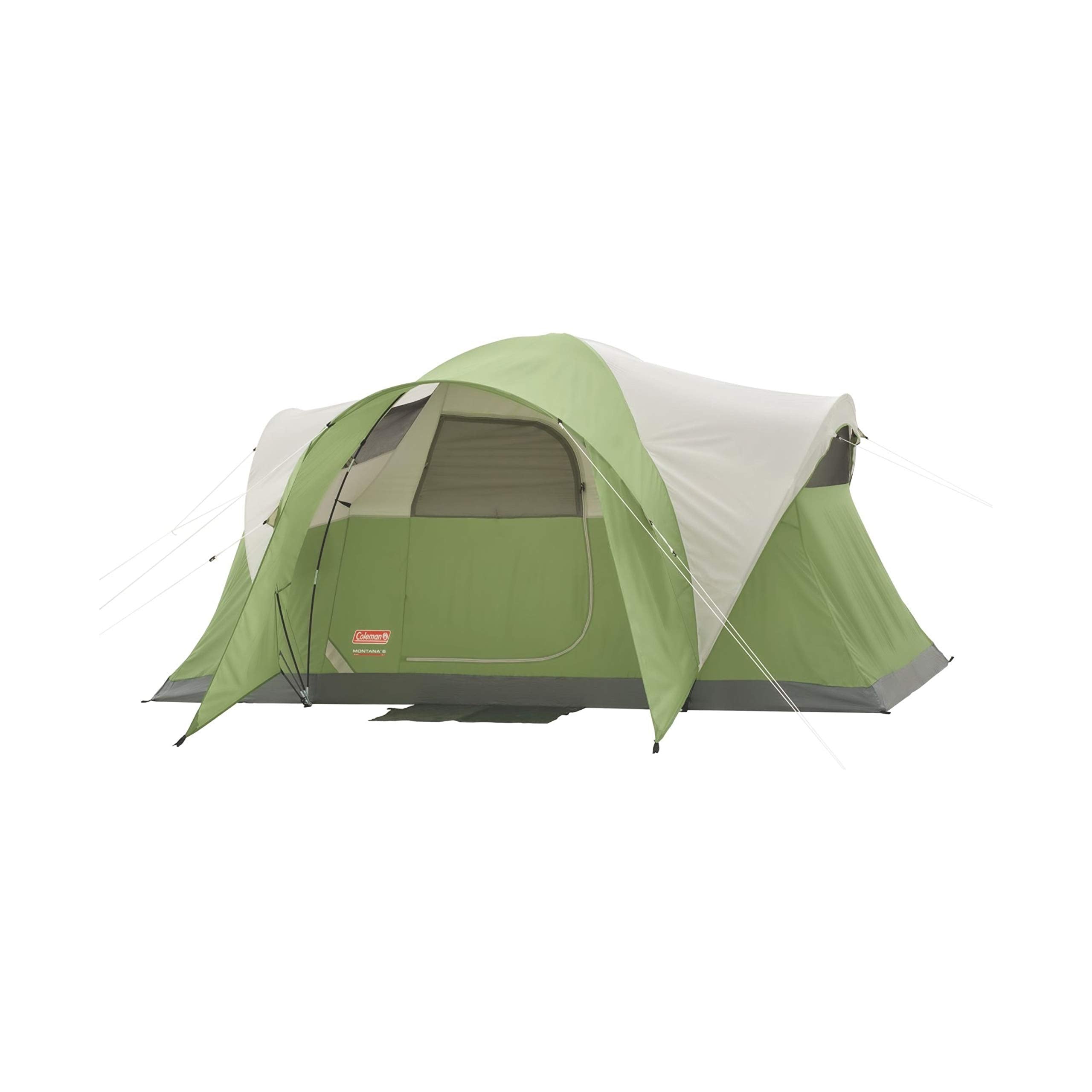 Coleman Montana 6-Person Tent front porch area shows dry entry and gear storage benefits