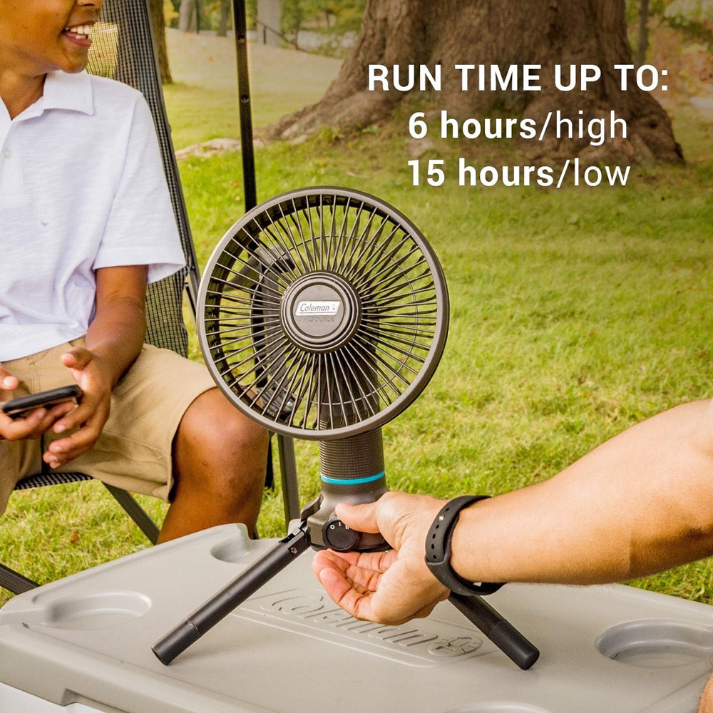 Coleman OneSource air pump inflates mats and airbeds with ease.
