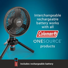 Coleman OneSource cordless vacuum in action for fast debris pickup.