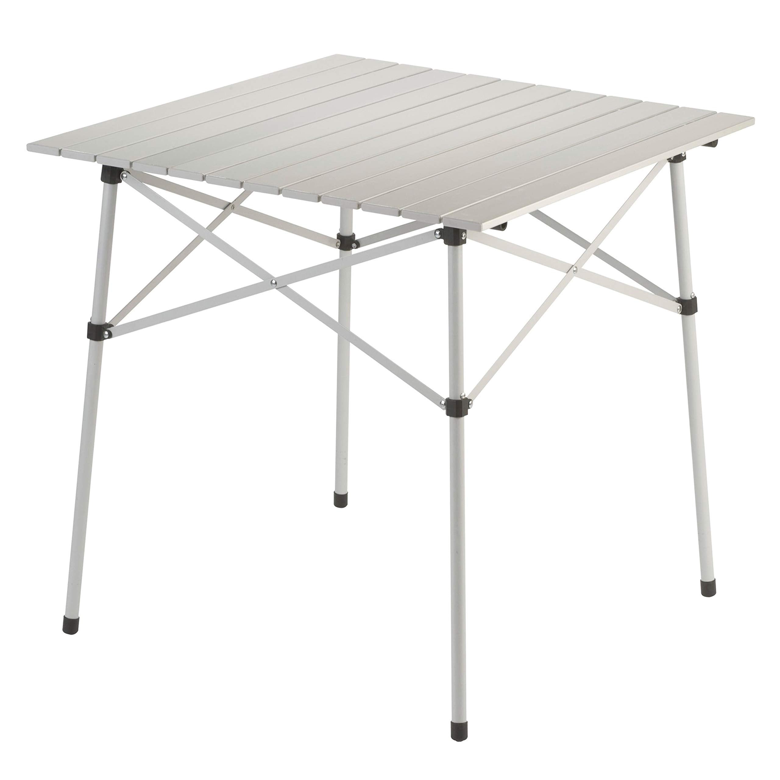Coleman outdoor folding table with aluminum top for durable campsite meals