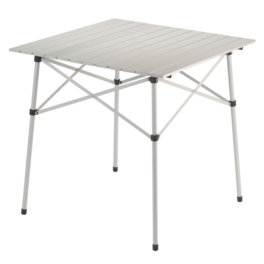 Coleman outdoor folding table with aluminum top for durable campsite meals
