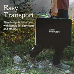 Coleman PEAK1 with foam carry case for easy transport
