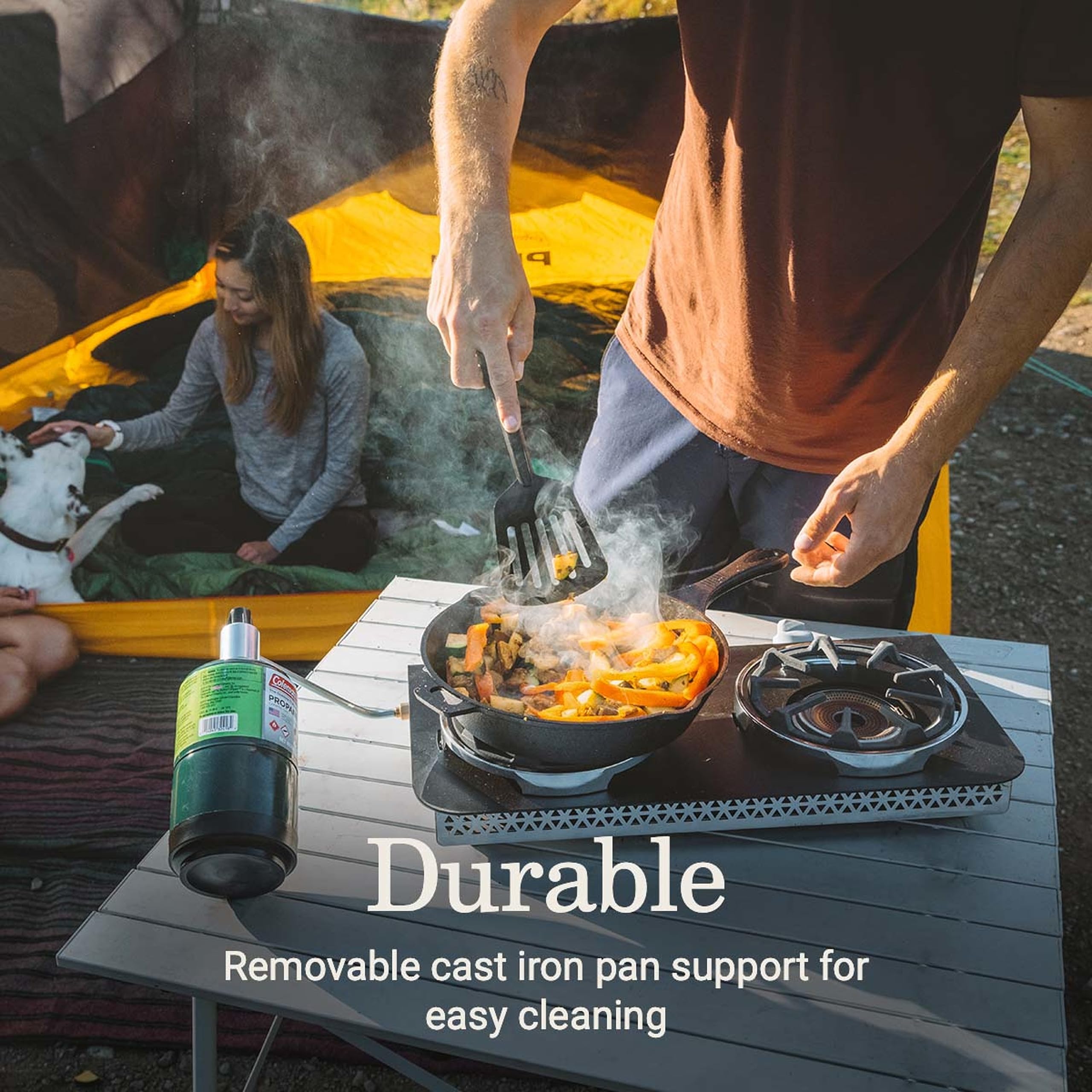 Coleman PEAK1 durable cast-iron construction for lasting performance