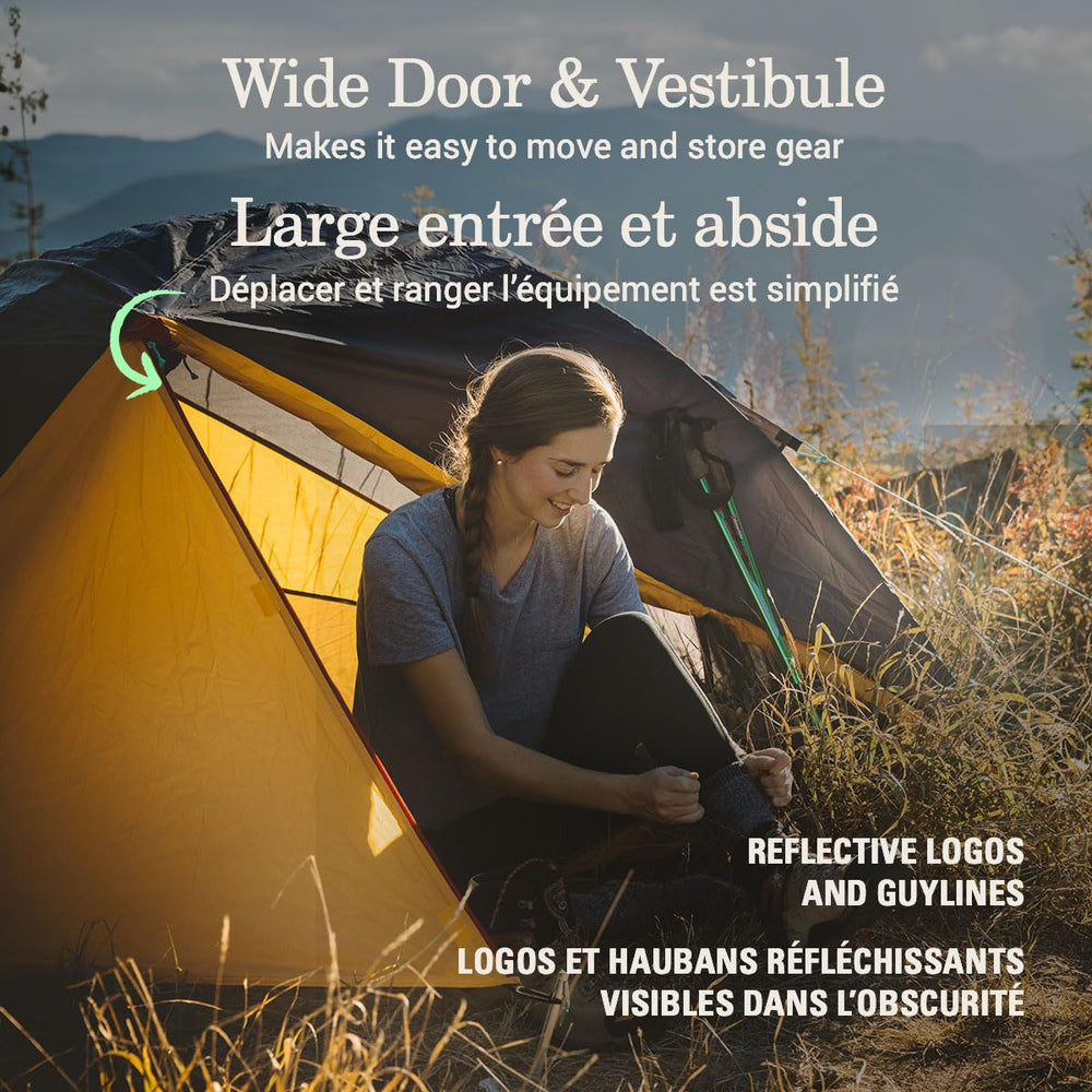 Coleman PEAK1 weatherproof fabric keeps interior dry during rain
