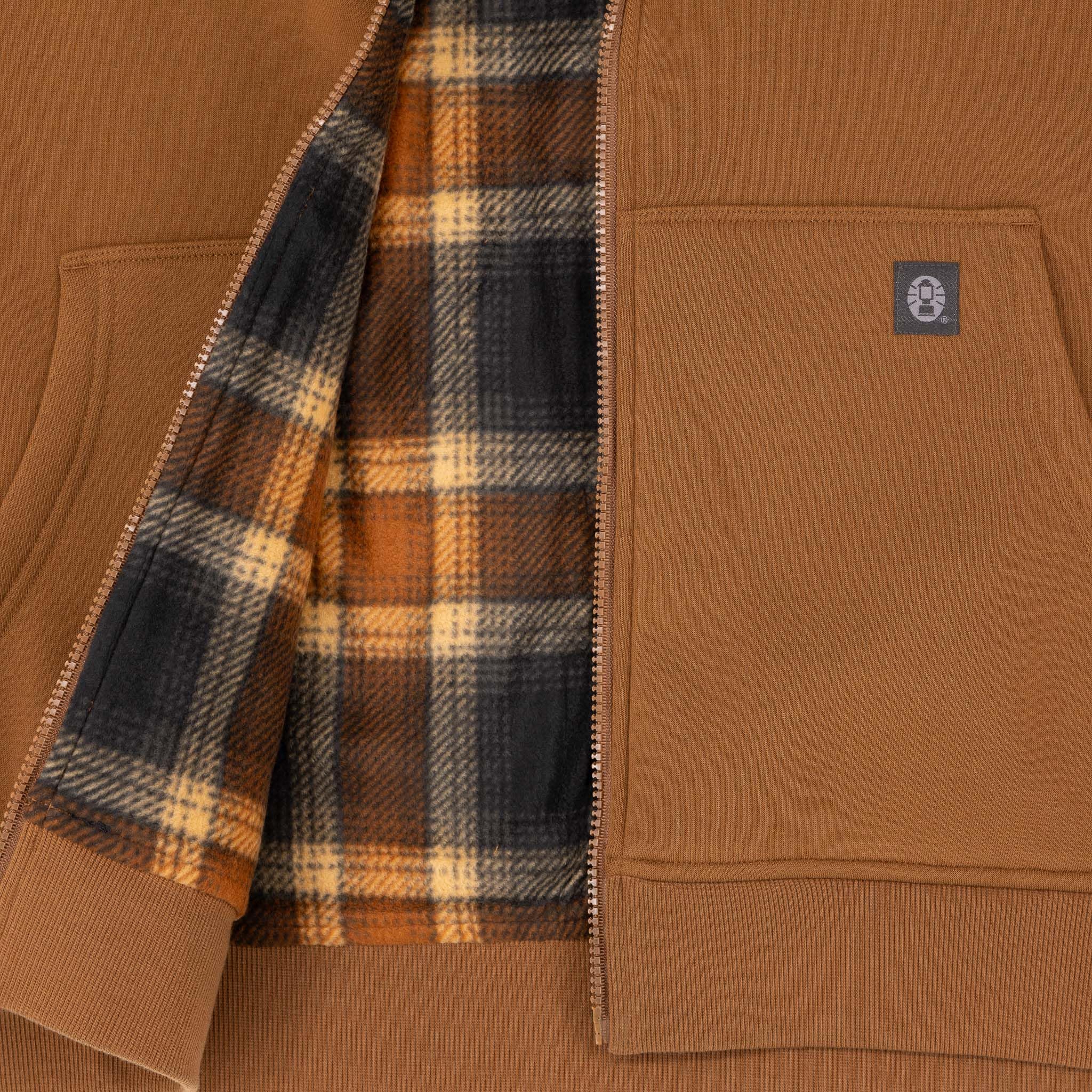 Coleman Polar fleece-lined sweatshirt offers rugged protection and comfort on motorcycle rides.