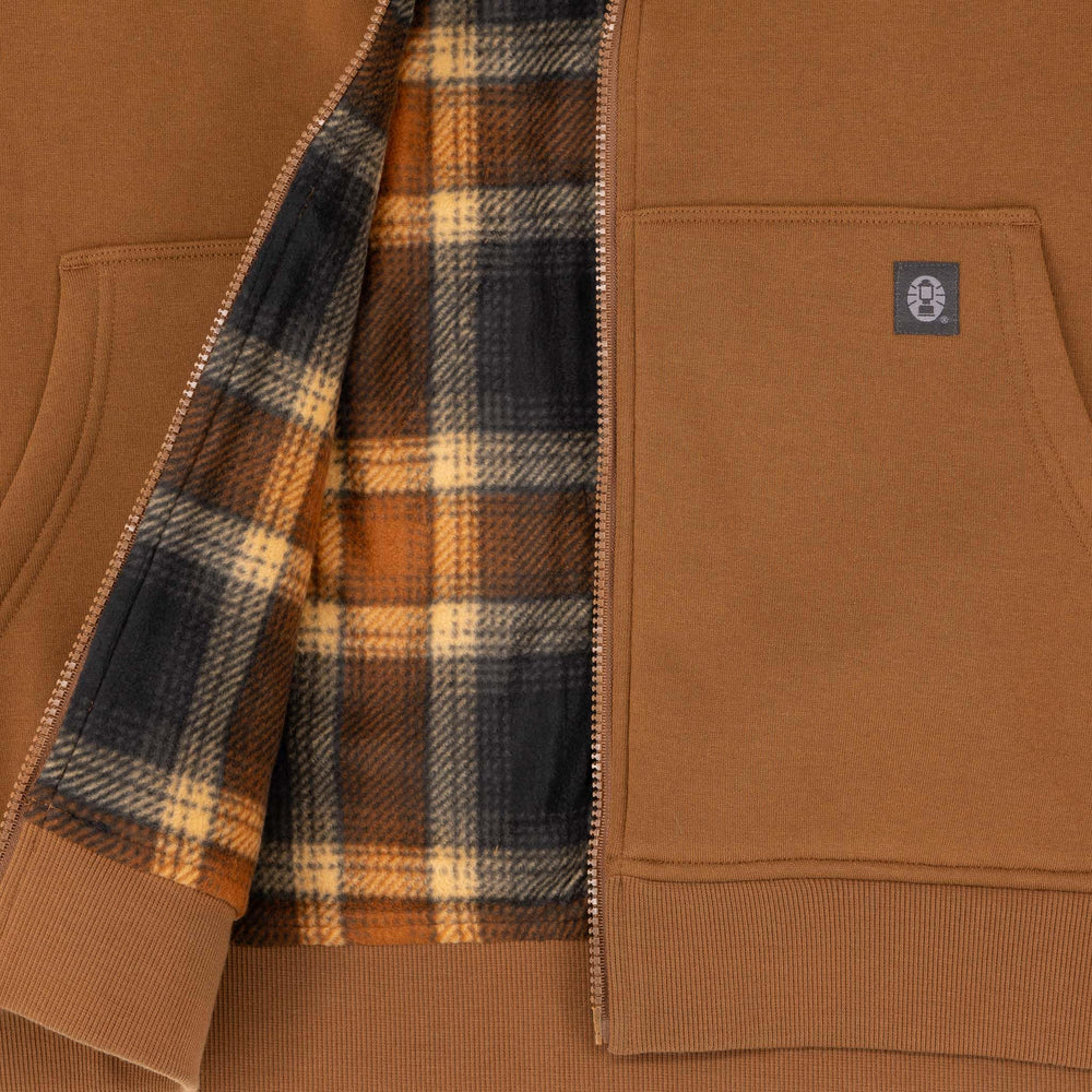 Coleman Polar fleece-lined sweatshirt offers rugged protection and comfort on motorcycle rides.