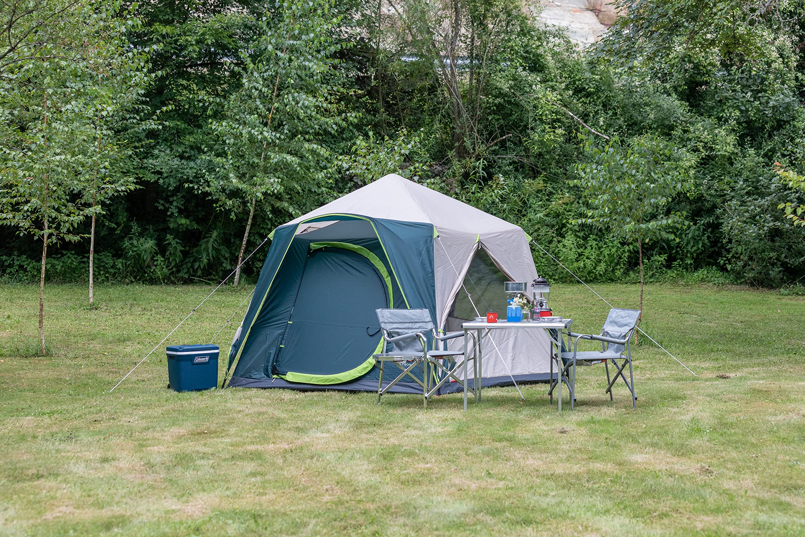 Coleman Polygon 5 interior 10.6 m2 space for family comfort