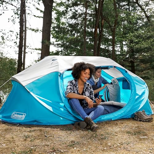 Coleman pop-up tent folded flat for easy storage and transport.