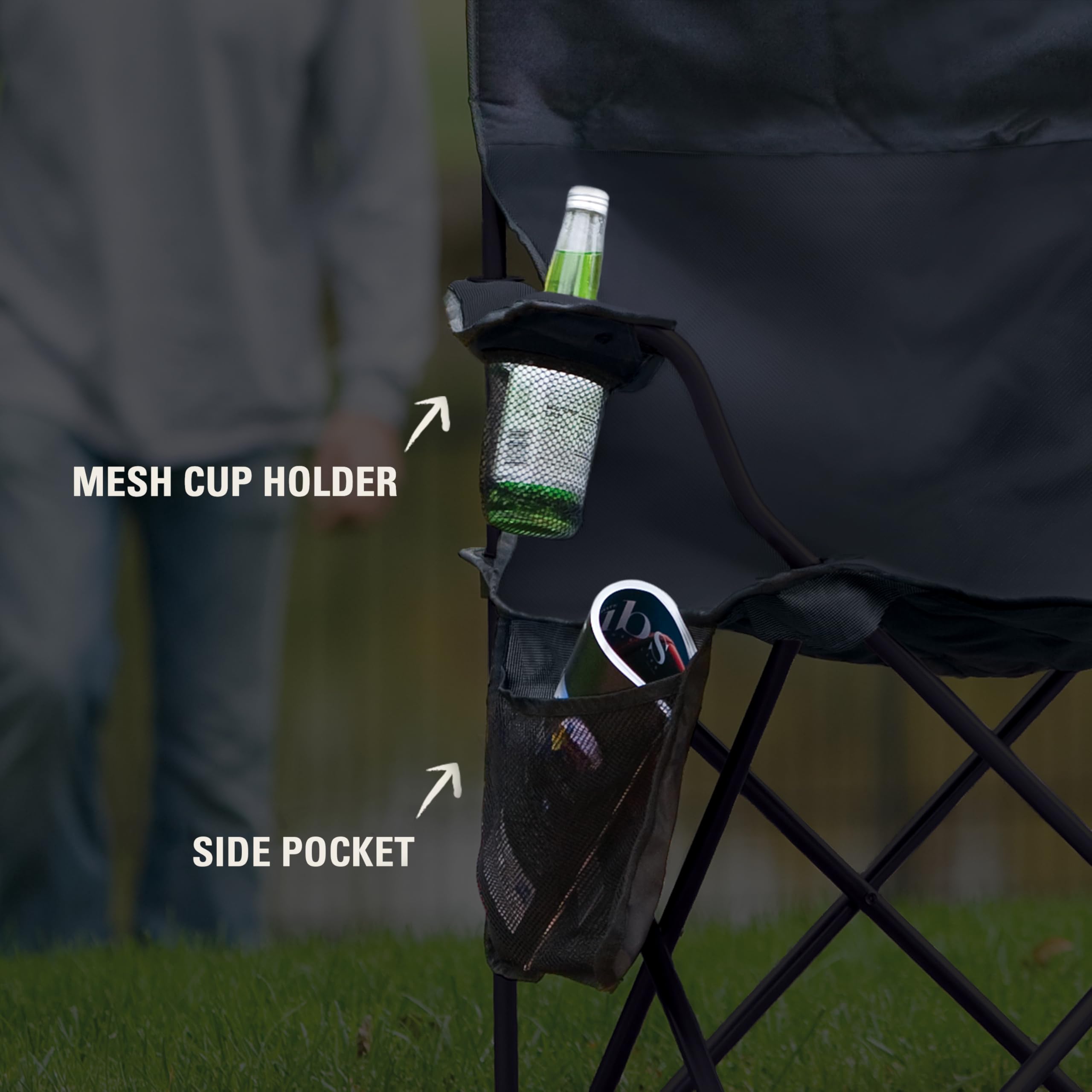 Coleman 18.1-inch sitting height makes standing up easy.