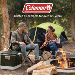 Coleman cushioned seat and back provide all-day comfort during outdoor adventures.