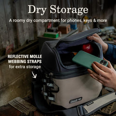 Coleman Pro 16-Can Soft Cooler dry storage keeps keys and phones organized