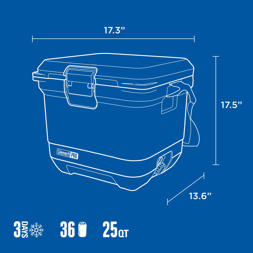 Coleman Pro 25qt already holds 36 cans for large gatherings