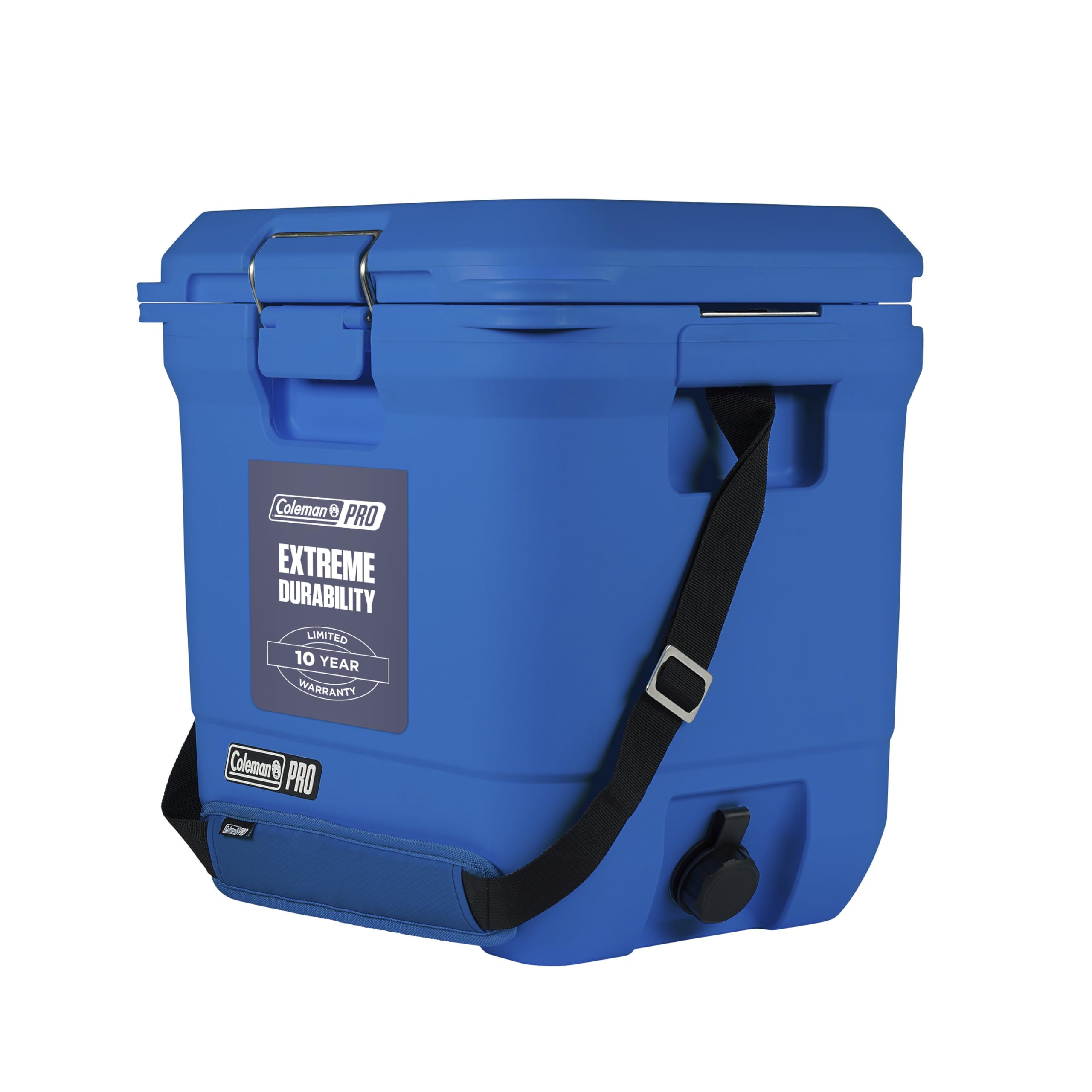 Coleman Pro 25qt heavy-duty cooler with insulated lid for longer ice retention in outdoor use
