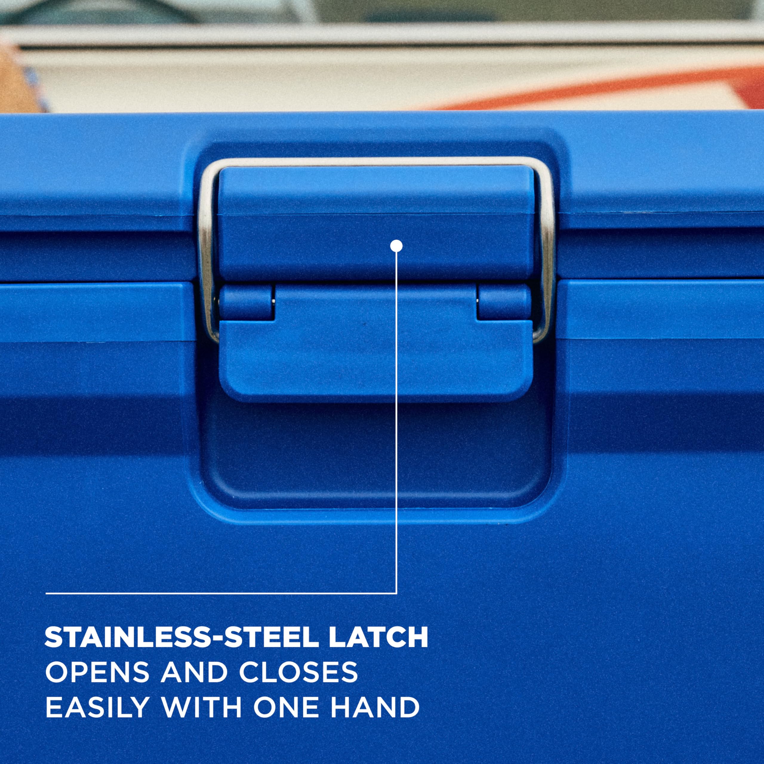 Coleman Pro 25qt non-slip feet keep the cooler steady