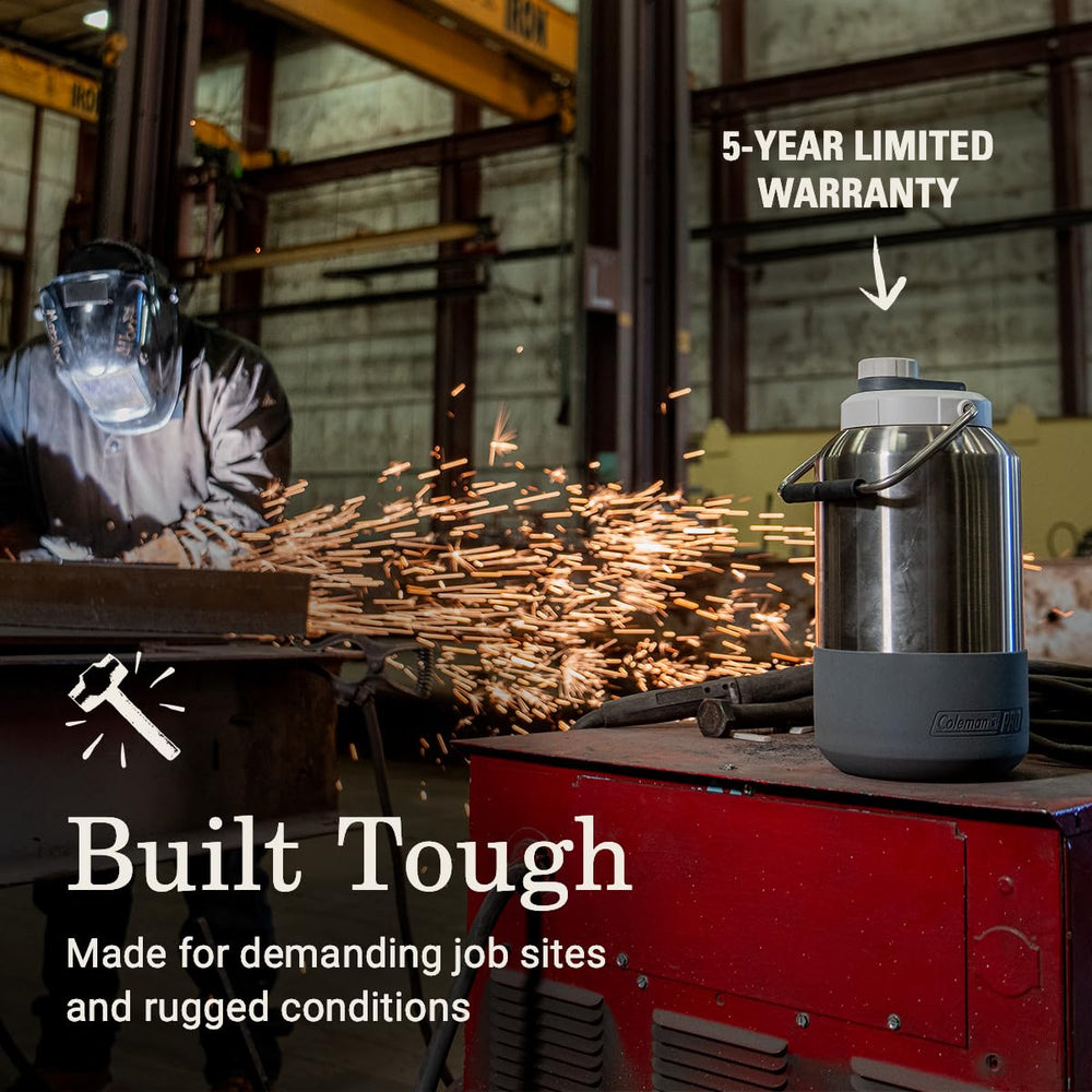 Coleman Pro side handle shown for easy transport on tough jobs.