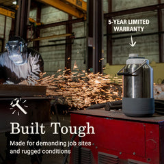 Coleman Pro side handle shown for easy transport on tough jobs.