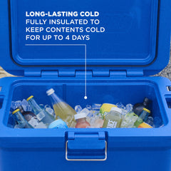 Coleman Pro rugged-handles simplify carrying from yard to campsite.