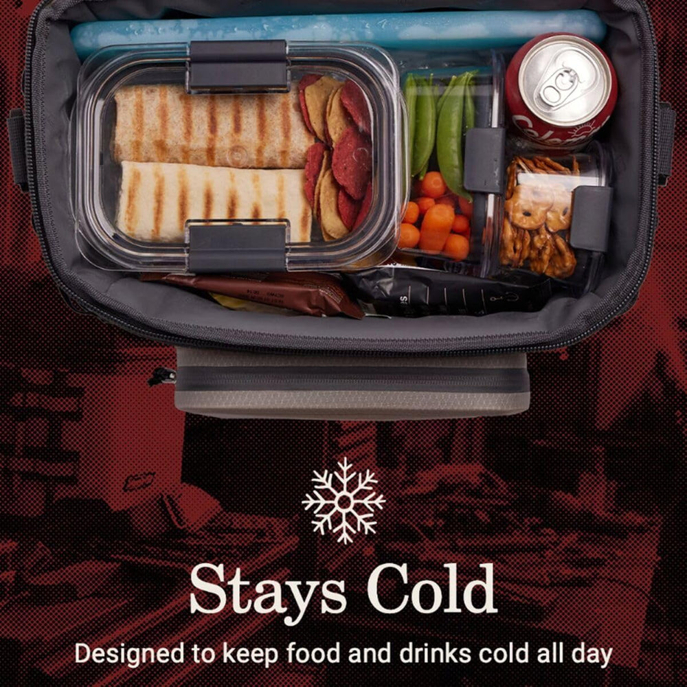 Coleman Pro soft cooler oversized zipper pull for glove-friendly access.