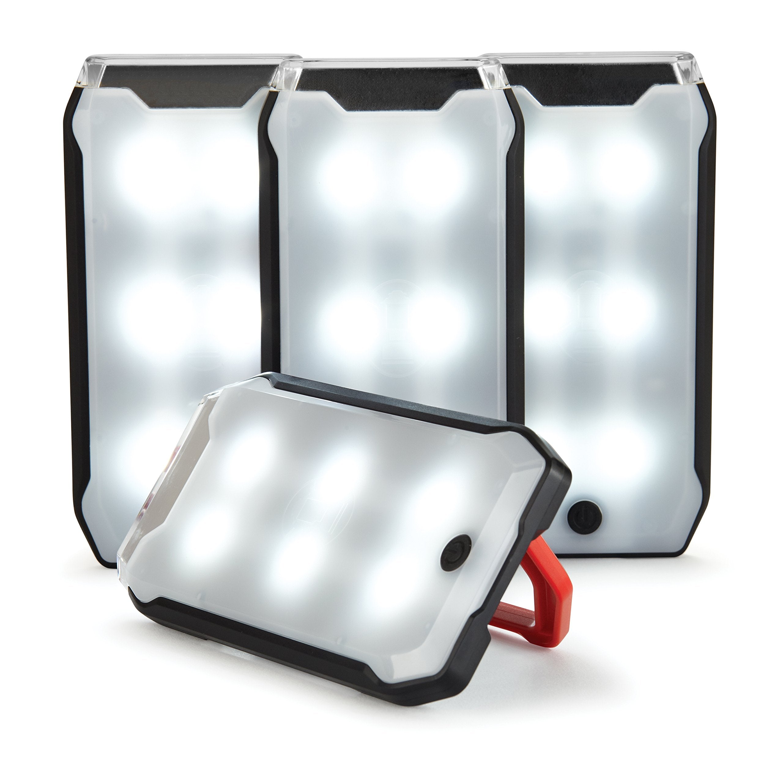 Magnetic panel on metal surface provides hands-free lighting with Coleman lantern