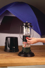 Coleman QuickPack Deluxe+ porcelain-coated ventilator resists rust outdoors.