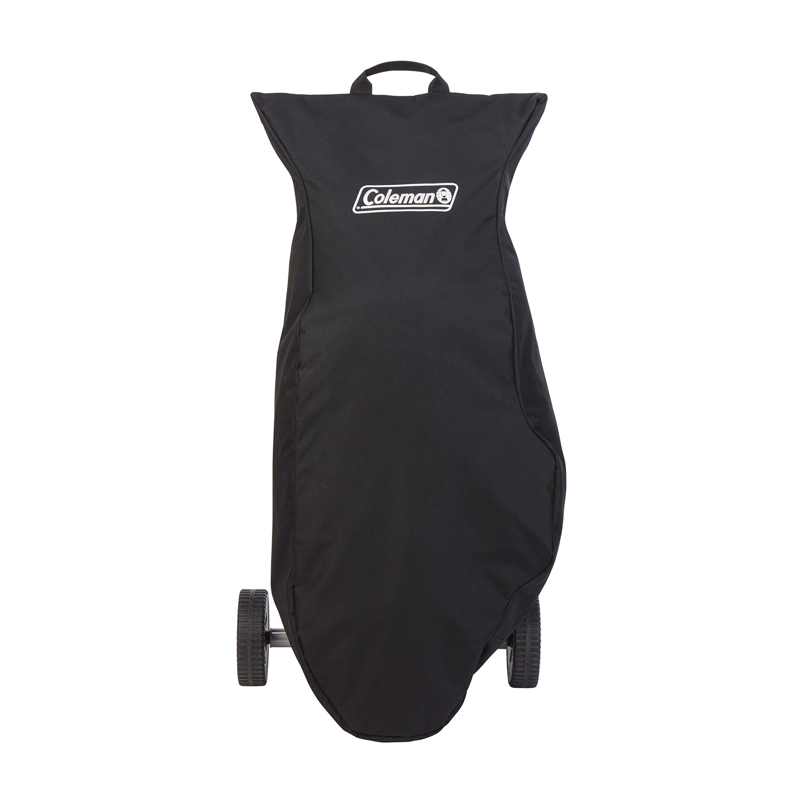 Coleman RoadTrip grill cover with side handles for balanced lifting.