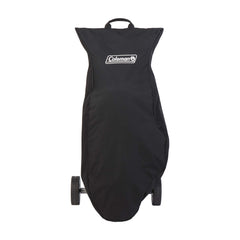 Coleman RoadTrip grill cover with side handles for balanced lifting.