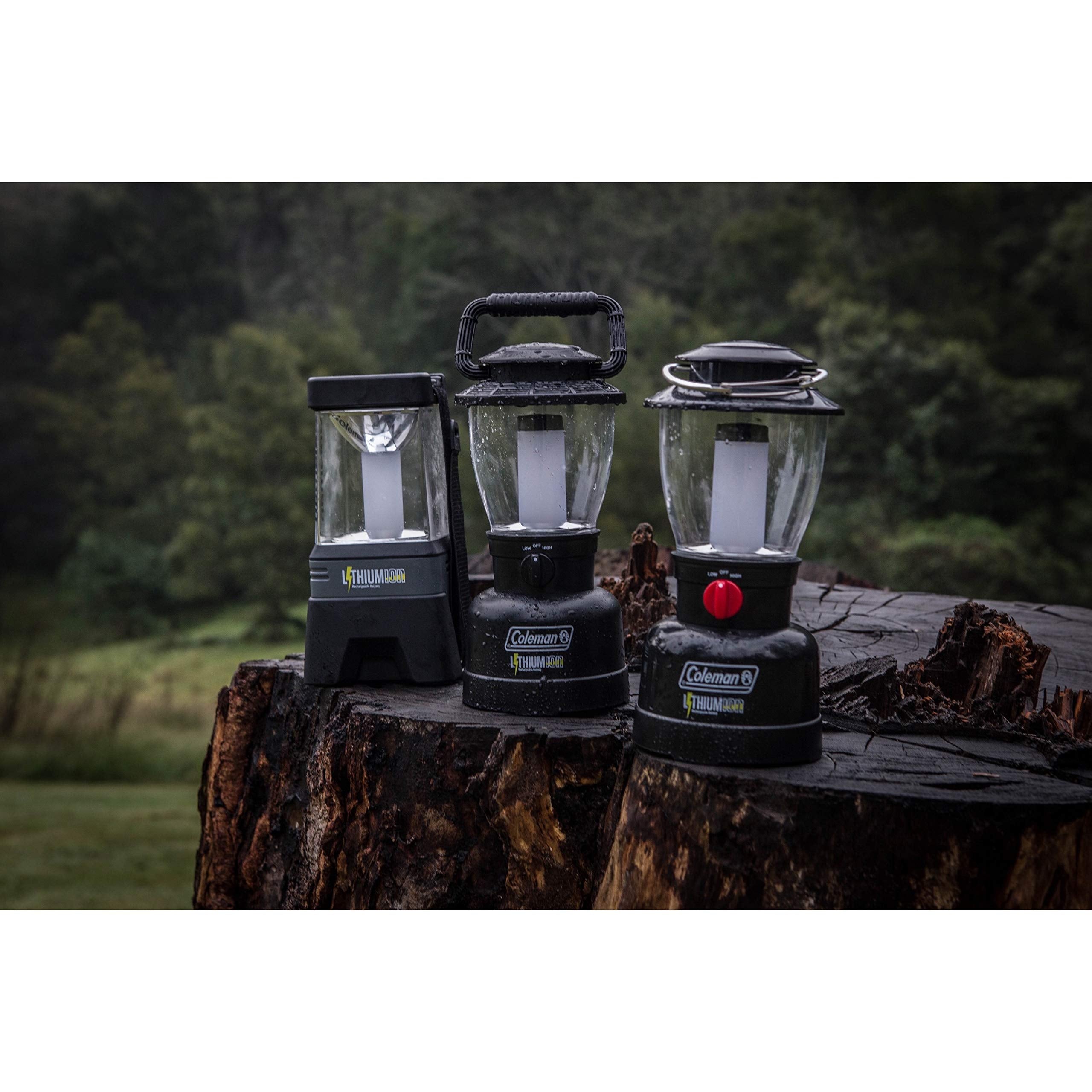 Coleman Rugged Lantern in use at a tailgate for night visibility