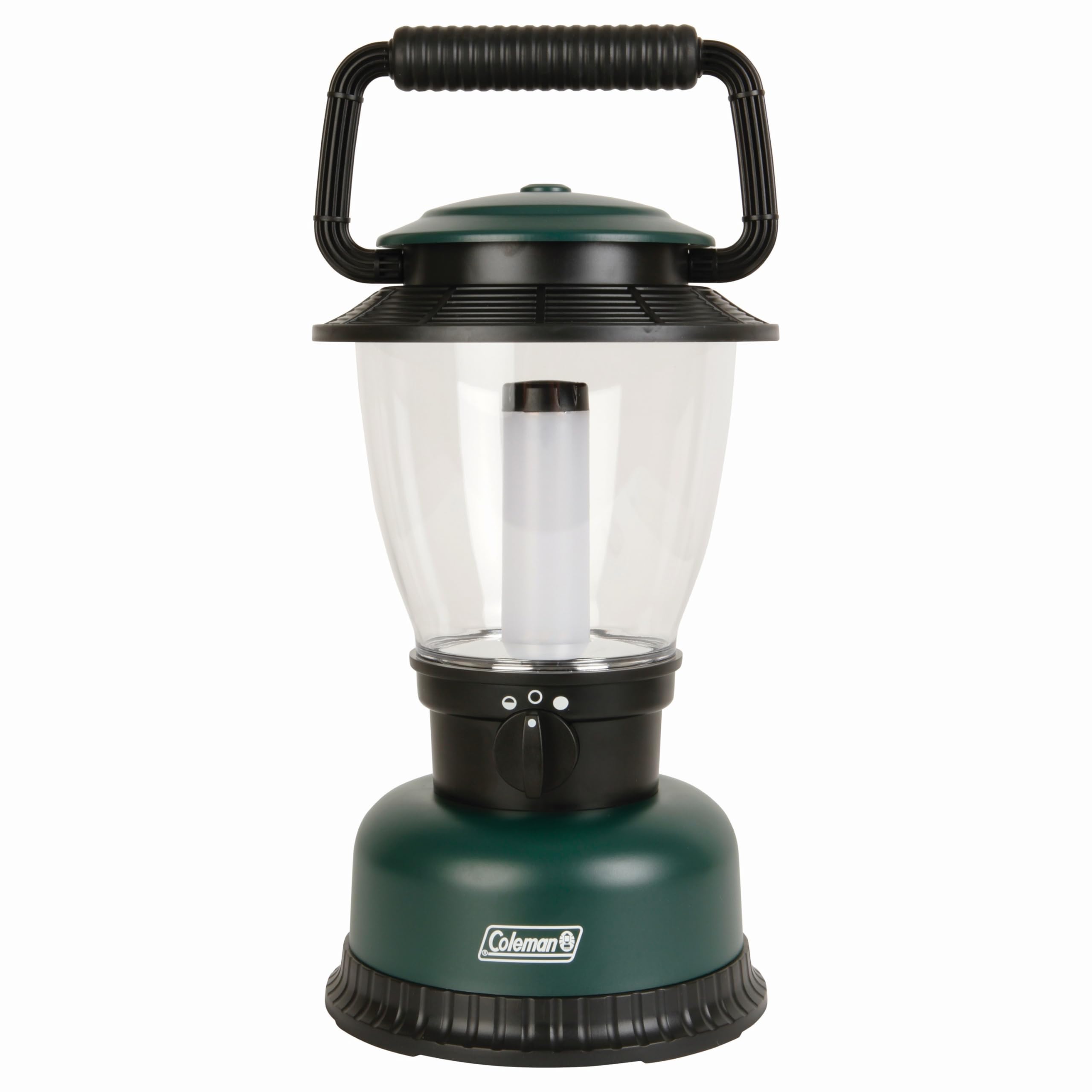 Coleman Rugged XL lantern front view highlighting its sturdy handle and bright output for camping