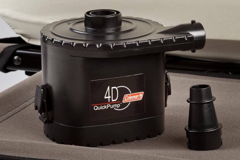 Coleman integrated side table with cup holder for easy access.