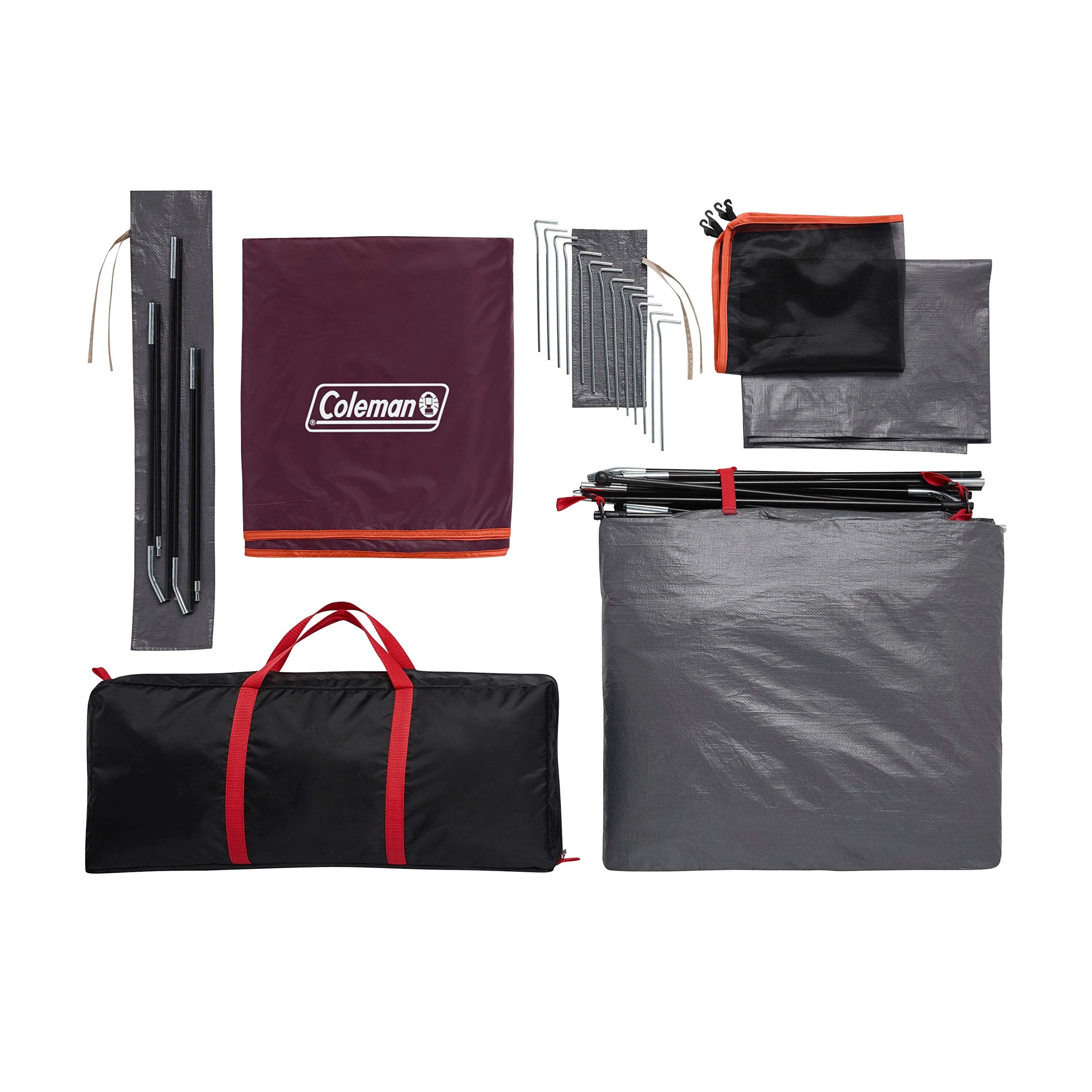 Coleman Skydome carry bag demonstrates compact storage and transport.