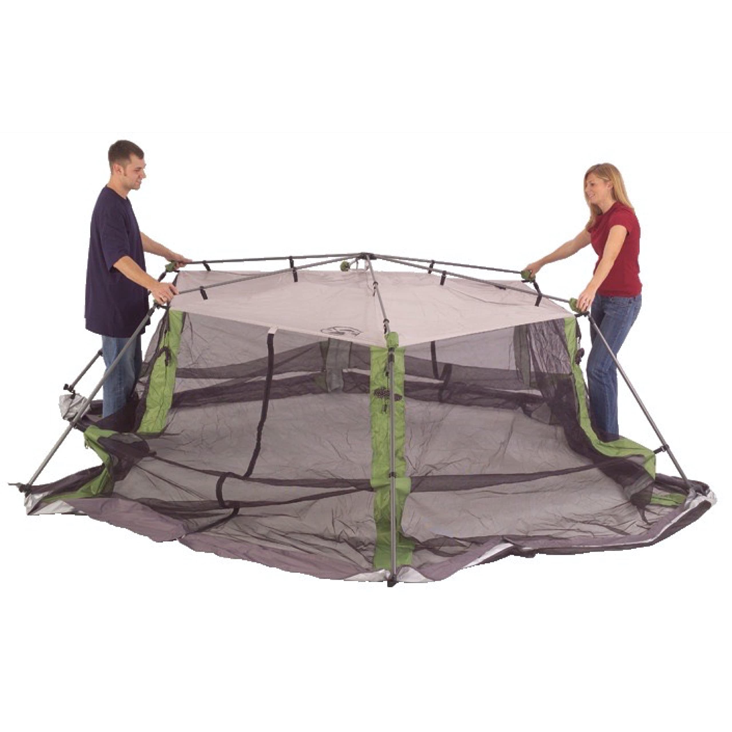 Sturdy 28mm steel frame supports Coleman Skylodge canopy shelter