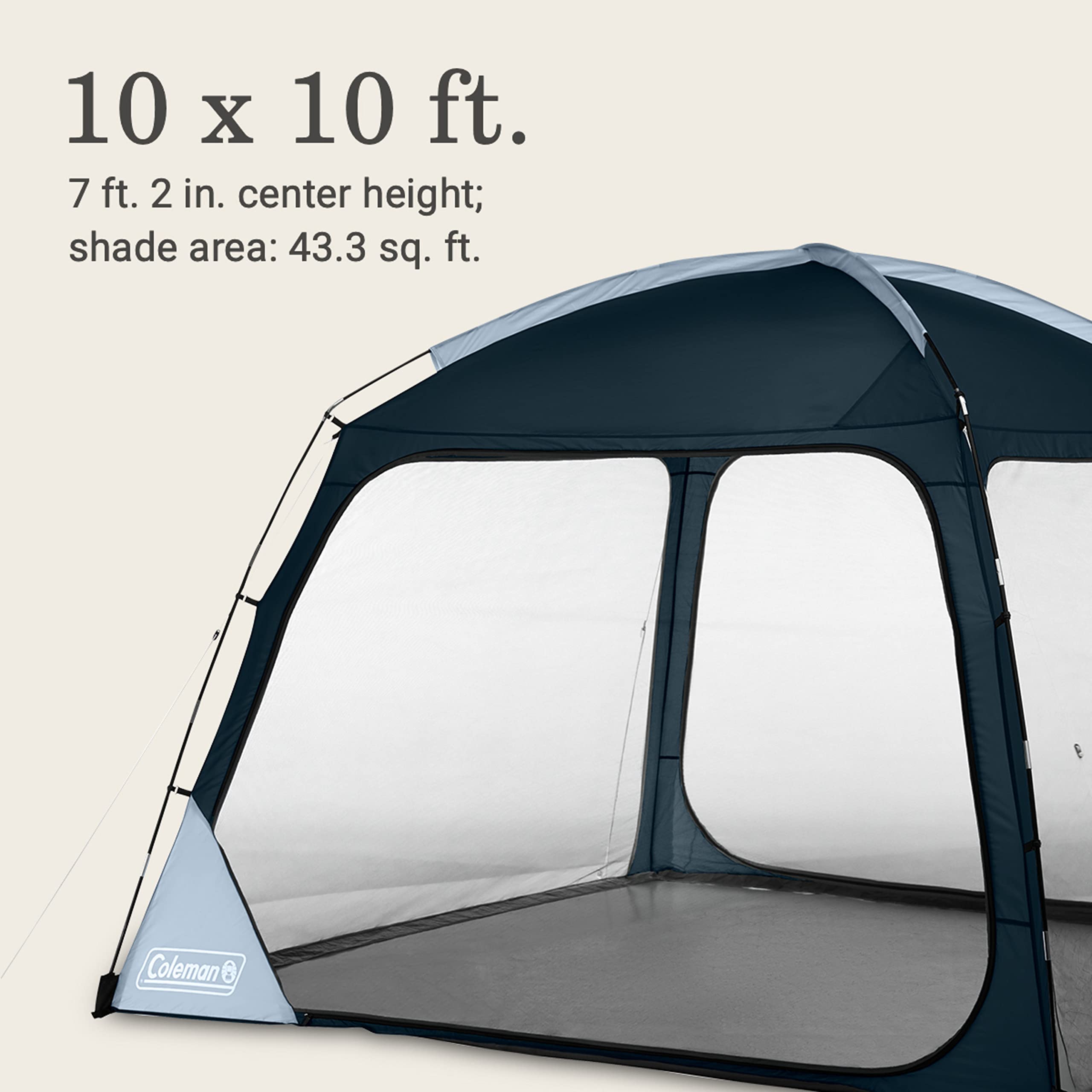 Coleman Skyshade gear pockets keep small items organized during picnics.