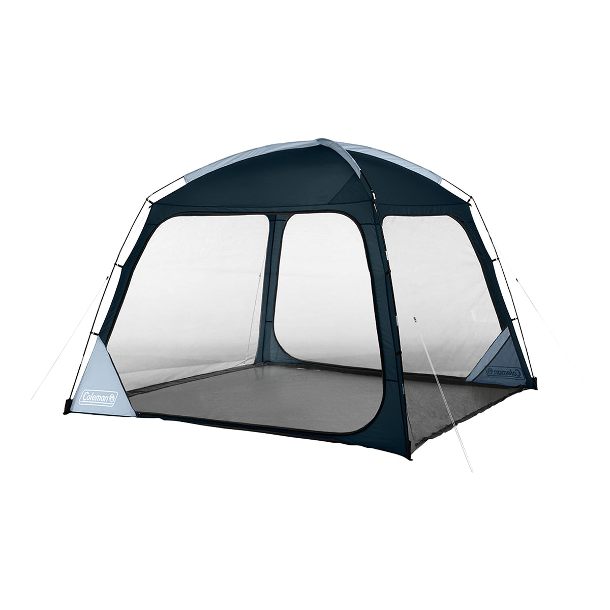 Coleman Skyshade with mesh walls provides a bug-free lounging space for outdoor meals.