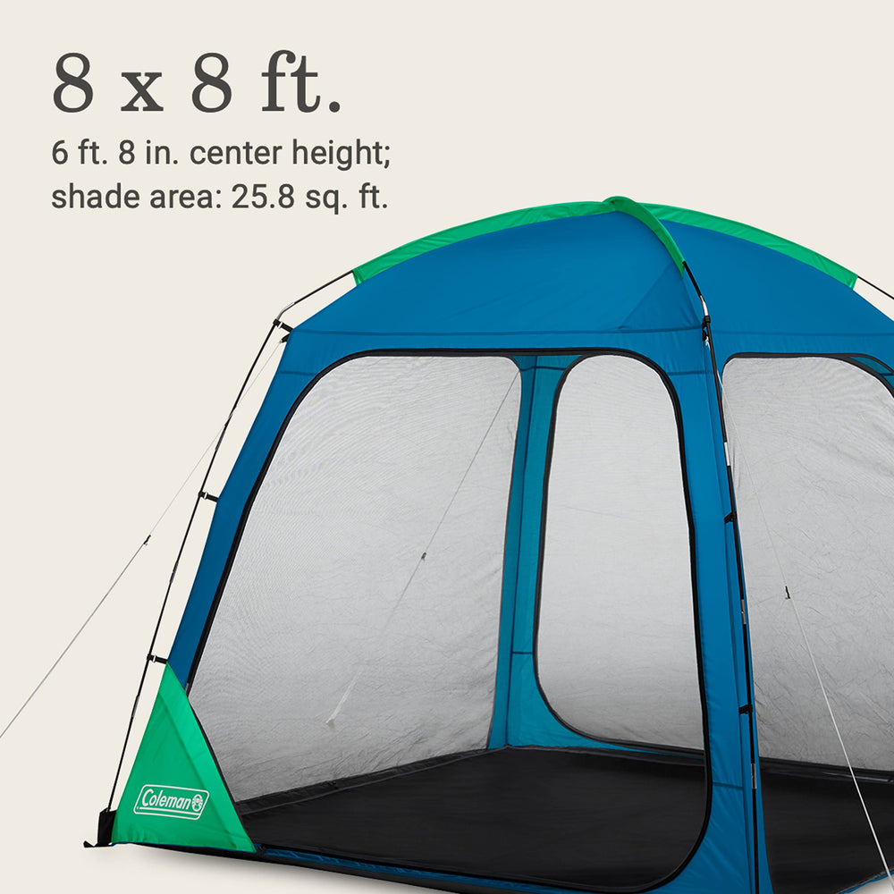 Portable Coleman Skyshade with carry bag for simple transport between trips