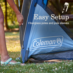 Coleman Skyshade offers UPF 50+ sun protection to shade sunny beach days.