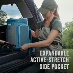Coleman Sportflex Soft Cooler padded shoulder straps and breathable back for comfort.