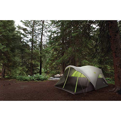 Coleman Steel Creek storage pockets and window awnings keep small items organized.