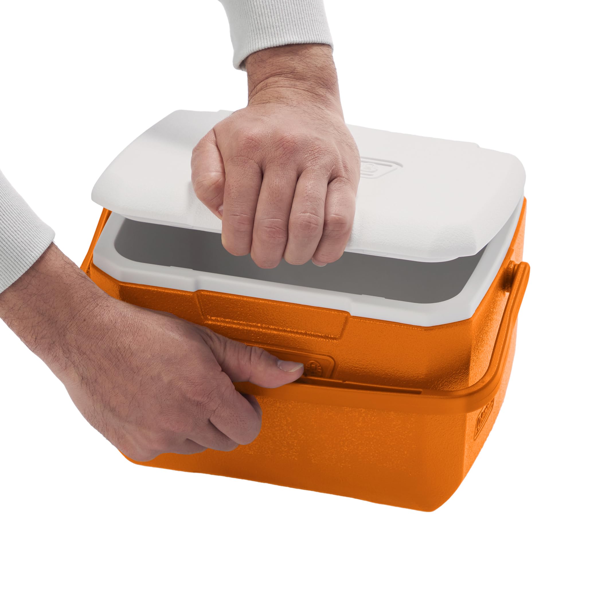 Coleman Take 6 orange six-pack ready for hiking and travel.