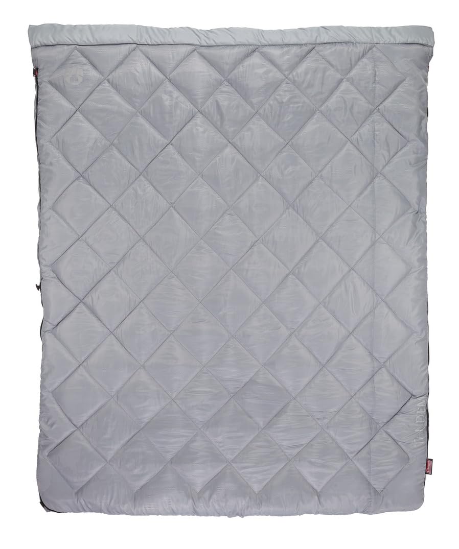 Coleman tandem 3-in-1 sleeping bag split into two separate bags.