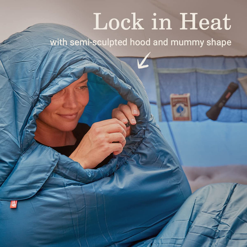 Coleman Tidelands 30° hood close-up for heat retention